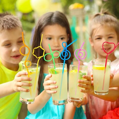 Valentines Day Cards for Kids with 32 Pack of Crazy Loop Reusable Drinking Straws, Bulk Valentine Exchange Cards for Girls Boys School Class Exchange Gifts Prizes, Valentine's Party Favors, 8 Styles in Saudi Arabia