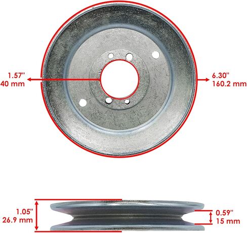 Replacement For Deck Pulley For Scag SCZ61V-31CV-EFI / SCZ61V-34CV-EFI / SCZ61V-35CV-EFI 61" Mod-C26C-71414 in Saudi Arabia