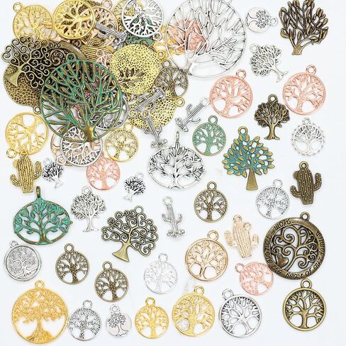 stino 100 G Mixed Style Metal Charms for Jewelry Making, Bulk Silver & Gold Plated, for Bracelet, Necklace, Earrings DIY Crafts in Kuwait