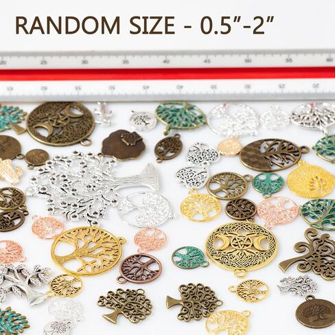 stino 100 G Mixed Style Metal Charms for Jewelry Making, Bulk Silver & Gold Plated, for Bracelet, Necklace, Earrings DIY Crafts in Kuwait
