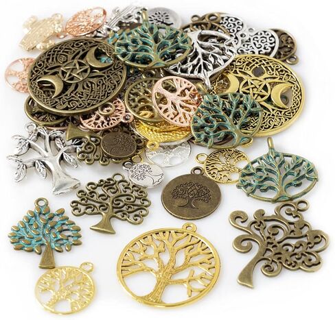 stino 100 G Mixed Style Metal Charms for Jewelry Making, Bulk Silver & Gold Plated, for Bracelet, Necklace, Earrings DIY Crafts in Kuwait