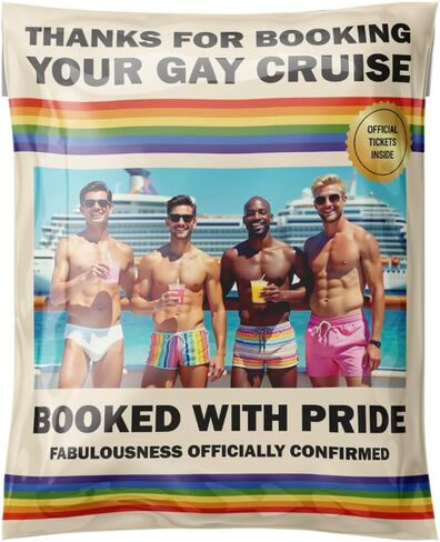 Gay Cruise Prank Mailer – Jumbo, Double-Sided, Full-Color Print (No Stickers!) Loud, Proud & Hysterically Funny Gag Gift! Boarding Passes Inside! in Saudi Arabia