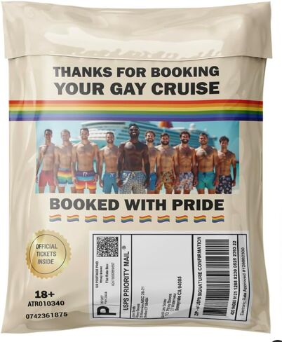 Gay Cruise Prank Mailer – Jumbo, Double-Sided, Full-Color Print (No Stickers!) Loud, Proud & Hysterically Funny Gag Gift! Boarding Passes Inside! in Saudi Arabia