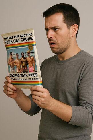 Gay Cruise Prank Mailer – Jumbo, Double-Sided, Full-Color Print (No Stickers!) Loud, Proud & Hysterically Funny Gag Gift! Boarding Passes Inside! in Saudi Arabia