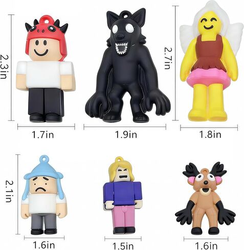 24 قطعة من ألعاب شخصيات العمل 99 ليلة في الغابة، مقاس 1.8-2.7 بوصة، شخصيات بومة وحش الغزلان، ألعاب Brainrot، هدايا عيد الحب للأطفال لتزيين حفلات أعياد الميلاد in Kuwait