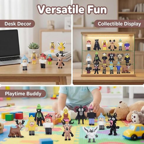 24 قطعة من ألعاب شخصيات العمل 99 ليلة في الغابة، مقاس 1.8-2.7 بوصة، شخصيات بومة وحش الغزلان، ألعاب Brainrot، هدايا عيد الحب للأطفال لتزيين حفلات أعياد الميلاد in Kuwait