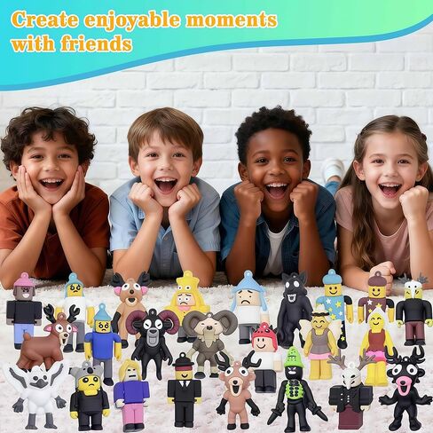 24 قطعة من ألعاب شخصيات العمل 99 ليلة في الغابة، مقاس 1.8-2.7 بوصة، شخصيات بومة وحش الغزلان، ألعاب Brainrot، هدايا عيد الحب للأطفال لتزيين حفلات أعياد الميلاد in Kuwait