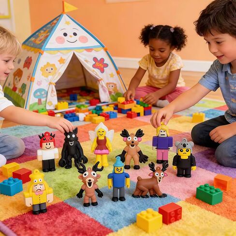 24 قطعة من ألعاب شخصيات العمل 99 ليلة في الغابة، مقاس 1.8-2.7 بوصة، شخصيات بومة وحش الغزلان، ألعاب Brainrot، هدايا عيد الحب للأطفال لتزيين حفلات أعياد الميلاد in Kuwait