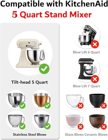 Foldable Silicone Bowl Insert for 5Qt Kitchen Mixer - Collapsible, Non-Stick Liner Mats for Easy Storage, Baking & Mixing, Heat Resistant & Dishwasher Safe in Saudi Arabia