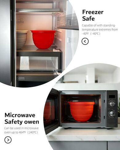 Foldable Silicone Bowl Insert for 5Qt Kitchen Mixer - Collapsible, Non-Stick Liner Mats for Easy Storage, Baking & Mixing, Heat Resistant & Dishwasher Safe in Saudi Arabia