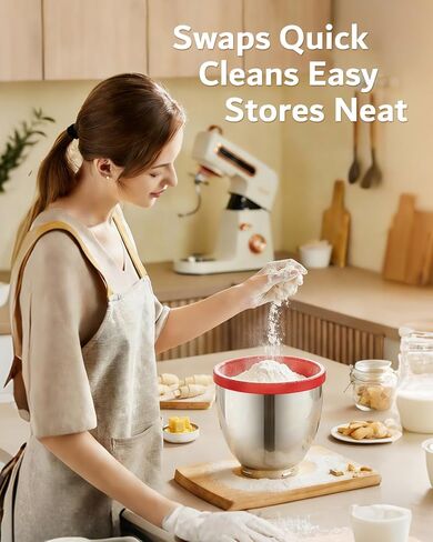 Foldable Silicone Bowl Insert for 5Qt Kitchen Mixer - Collapsible, Non-Stick Liner Mats for Easy Storage, Baking & Mixing, Heat Resistant & Dishwasher Safe in Saudi Arabia