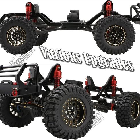 عجلات نحاسية كاملة 1.2 بوصة Beadlock RC ترقيات جزء لـ 1/18 1/24 Trx4m محوري SCX24 FMS FCX24 RC الزاحف، إطارات شاحنة RC تقفز (4 قطع أسود) in Saudi Arabia