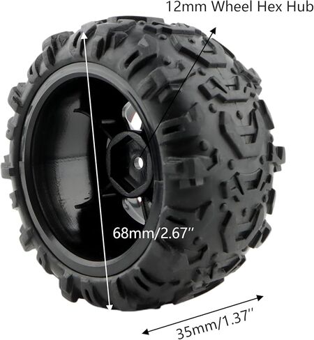 PX9300-21 RC Tires Wheel Set RC Car Accessories Spare Parts for 9300 9301 9304 Trucks 300E 301E 302E 1:18 Scale RC Cars Trucks Vehicle (Blue) in Saudi Arabia