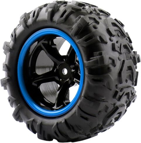 PX9300-21 RC Tires Wheel Set RC Car Accessories Spare Parts for 9300 9301 9304 Trucks 300E 301E 302E 1:18 Scale RC Cars Trucks Vehicle (Blue) in Saudi Arabia