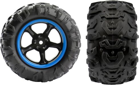 PX9300-21 RC Tires Wheel Set RC Car Accessories Spare Parts for 9300 9301 9304 Trucks 300E 301E 302E 1:18 Scale RC Cars Trucks Vehicle (Blue) in Saudi Arabia