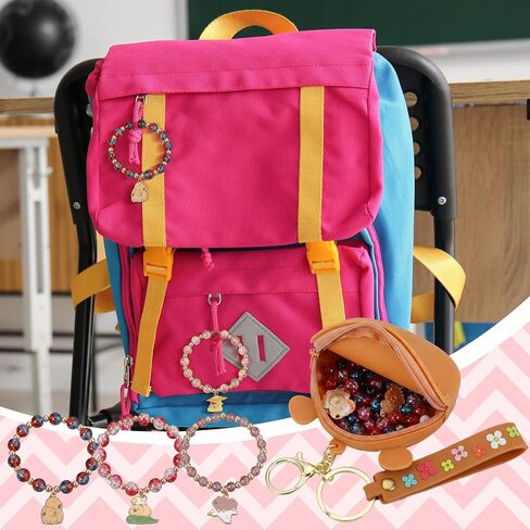 Huquary 8 Set Valentines Capybara Bracelet Making Kit Friendship Bracelet Kit Animal Pendant Squish Letter Beads Cute Capybara Charms Craft DIY Jewelry Gifts Birthday Party Favors for Women Friends in Saudi Arabia