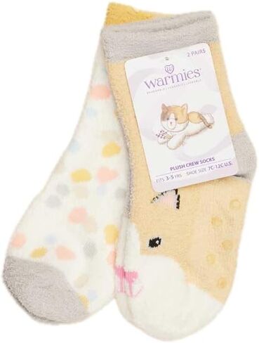 warmies Calico Cat Crew Sock Set Large in Saudi Arabia