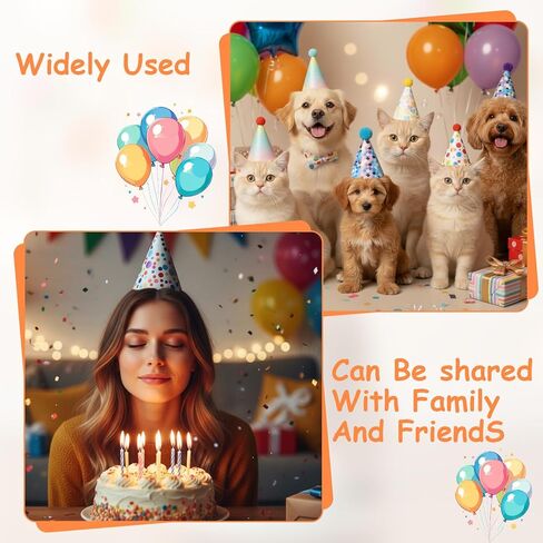 6 PCS Cat Birthday Hat Mini Party Hats for Stuffed Animals Mini Birthday Hats for Kittens Cats Dogs Rabbits Small Animals in Saudi Arabia