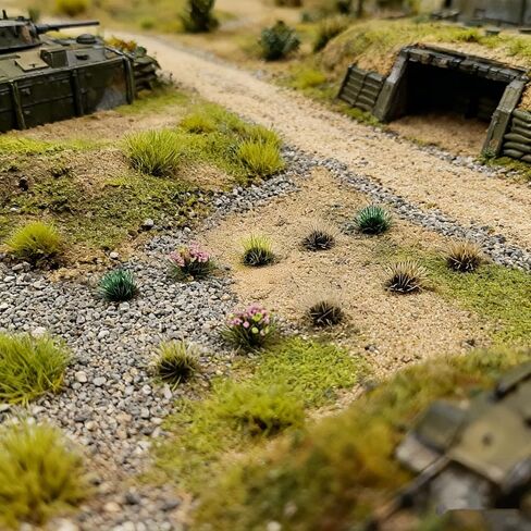 372 Pcs Static Grass Clusters, All Seasons Blend Miniature Grass Tufts for Railway Scenery, Train Layouts, Wargaming Terrain, Diorama Landscape in Saudi Arabia