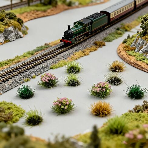 372 Pcs Static Grass Clusters, All Seasons Blend Miniature Grass Tufts for Railway Scenery, Train Layouts, Wargaming Terrain, Diorama Landscape in Saudi Arabia