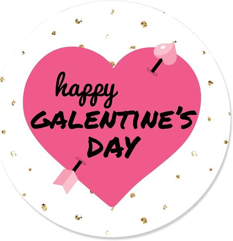 Big Dot of Happiness Be My Galentine - Galentine’s and Valentine’s Day Party Circle Sticker Labels - 24 Count in Saudi Arabia