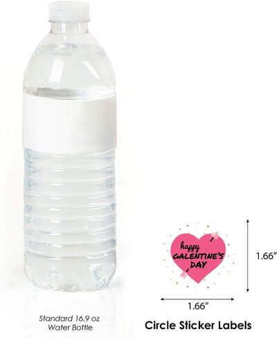 Big Dot of Happiness Be My Galentine - Galentine’s and Valentine’s Day Party Circle Sticker Labels - 24 Count in Saudi Arabia