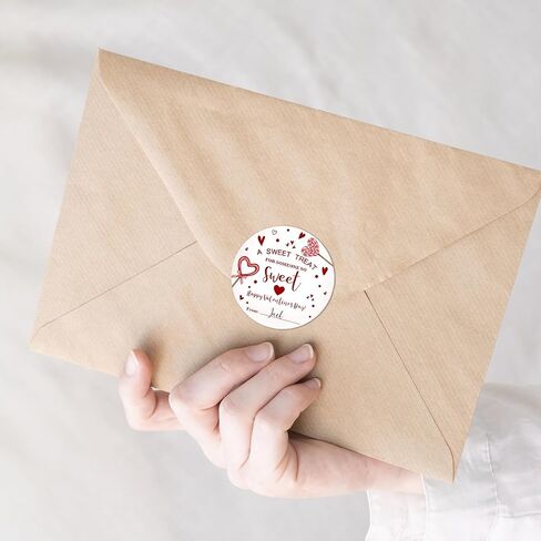 40 Pcs Sweet Treat Favor Valentine's Day Stickers, Valentine's Day 2.1" x 3.5" Label Sticker with 2 Styles for Kids Adults, Valentine Gift Labels Sticker for Cookies Treats Gifts Wrap, Bags, DIY Craft in Saudi Arabia