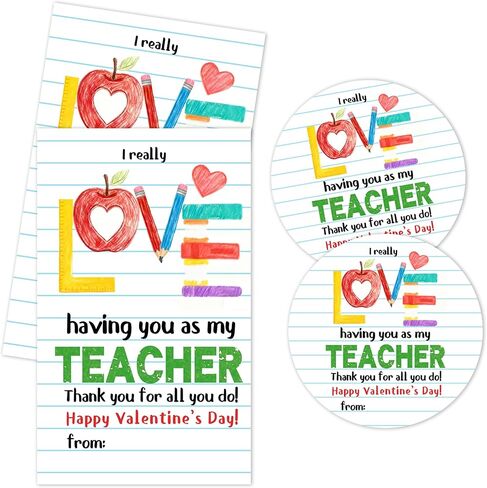 40 Pcs Sweet Treat Favor Valentine's Day Stickers, Valentine's Day 2.1" x 3.5" Label Sticker with 2 Styles for Kids Adults, Valentine Gift Labels Sticker for Cookies Treats Gifts Wrap, Bags, DIY Craft in Saudi Arabia