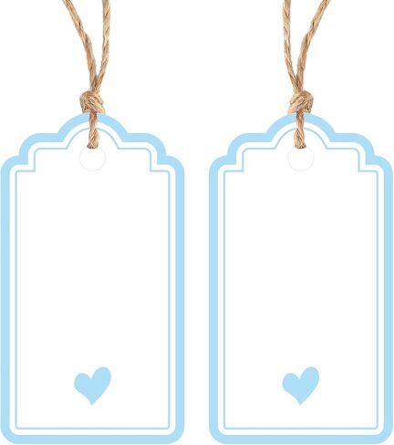 Set of 20 Gift wrap Tags for Gifts – Decorative Gift Bag Tags for Birthday Parties, Wedding Favors, (Pink) in Saudi Arabia