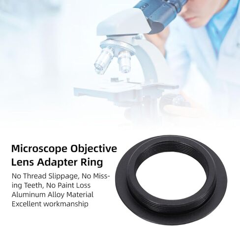 حلقة محول العدسة الموضوعية لمجهر Gugxiom، خيط RMS إلى واجهة تركيب CS مناسبة لـ Leica، محول دقيق من سبائك الألومنيوم (25 مم) in Saudi Arabia