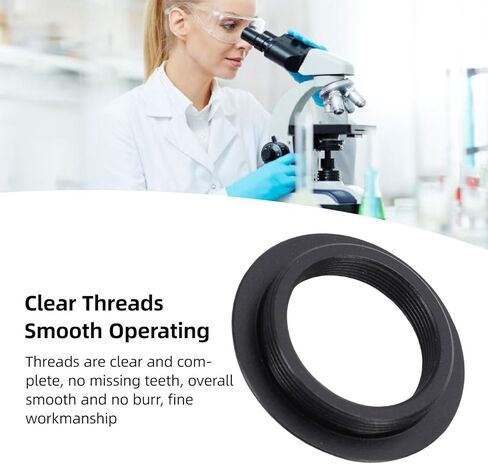 حلقة محول العدسة الموضوعية لمجهر Gugxiom، خيط RMS إلى واجهة تركيب CS مناسبة لـ Leica، محول دقيق من سبائك الألومنيوم (25 مم) in Saudi Arabia