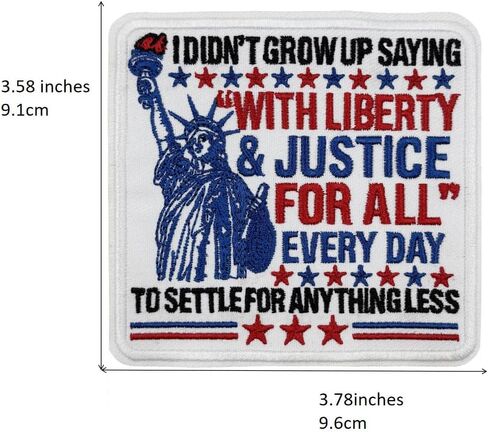 Liberty and Justice for All Human Rights Embroidered Iron On Patch in Saudi Arabia