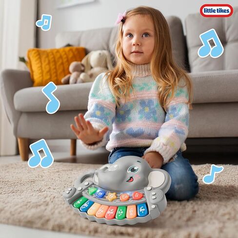 Lollipop - Little Tikes Elephant Musical Keyboard Toy for Toddlers – Baby Piano Toy Lights Up, Plays Music & Animal Sounds – BPA Free, Safety Tested Mini Electric Piano – Musical Toys for Kids in Saudi Arabia