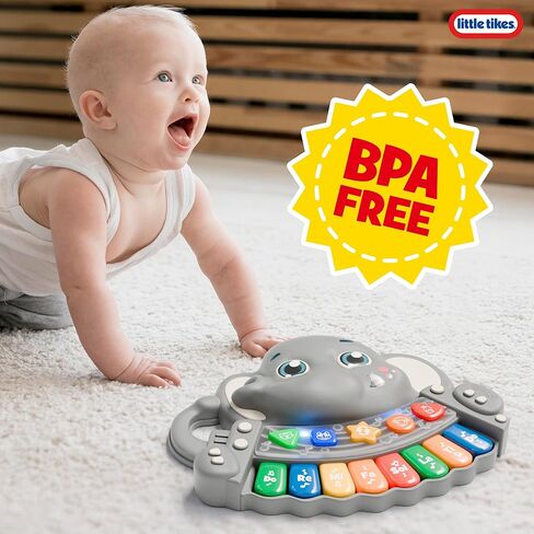 Lollipop - Little Tikes Elephant Musical Keyboard Toy for Toddlers – Baby Piano Toy Lights Up, Plays Music & Animal Sounds – BPA Free, Safety Tested Mini Electric Piano – Musical Toys for Kids in Saudi Arabia