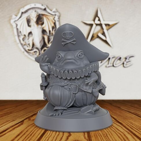 Amphibious Swashbuckler for RPG Adventures - 28mm Unpainted Fantasy Pirate Captain Miniature - Frog Model Billy Quacks for DND & Tabletop Games-AS193 in Saudi Arabia