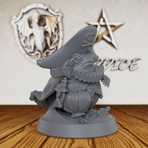 Amphibious Swashbuckler for RPG Adventures - 28mm Unpainted Fantasy Pirate Captain Miniature - Frog Model Billy Quacks for DND & Tabletop Games-AS193 in Saudi Arabia