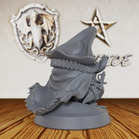 Amphibious Swashbuckler for RPG Adventures - 28mm Unpainted Fantasy Pirate Captain Miniature - Frog Model Billy Quacks for DND & Tabletop Games-AS193 in Saudi Arabia