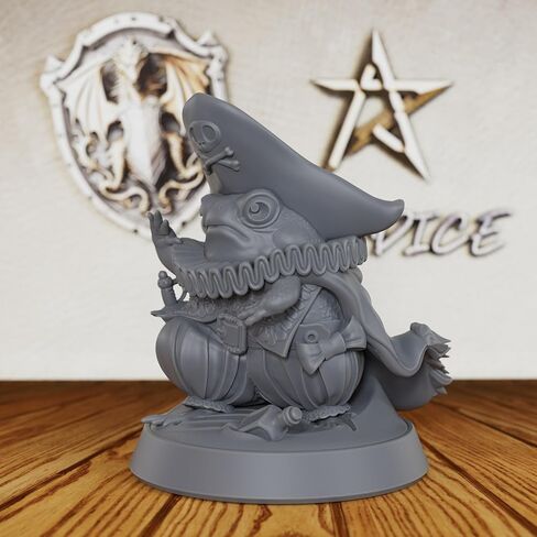 Amphibious Swashbuckler for RPG Adventures - 28mm Unpainted Fantasy Pirate Captain Miniature - Frog Model Billy Quacks for DND & Tabletop Games-AS193 in Saudi Arabia