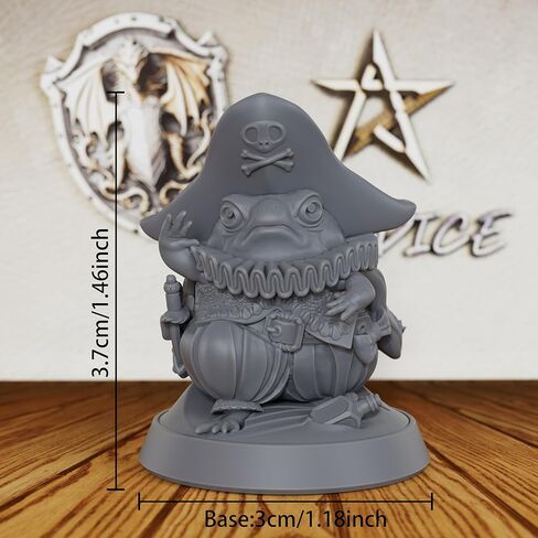 Amphibious Swashbuckler for RPG Adventures - 28mm Unpainted Fantasy Pirate Captain Miniature - Frog Model Billy Quacks for DND & Tabletop Games-AS193 in Saudi Arabia