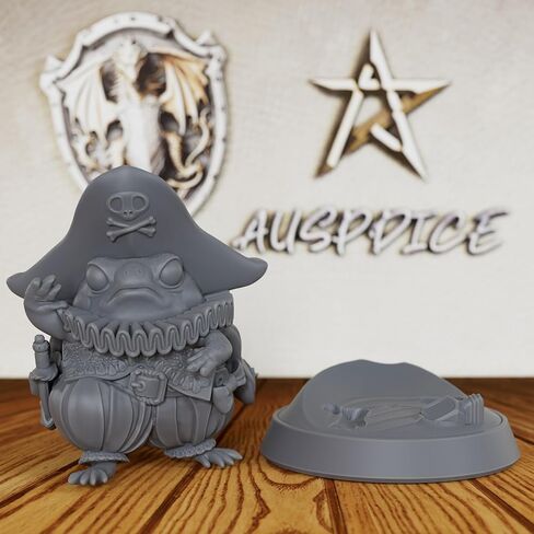 Amphibious Swashbuckler for RPG Adventures - 28mm Unpainted Fantasy Pirate Captain Miniature - Frog Model Billy Quacks for DND & Tabletop Games-AS193 in Saudi Arabia