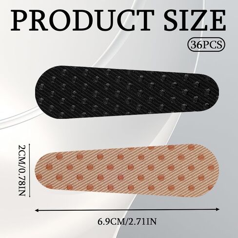 36 Pack Non-Slip Grip Strip Pad, Strip Grip Holder for Handbag, Self Adhesive Strip Grip Holder/Clear Silicone Non-Slip Pad Sticker, Backpack Anti-Falling Self-Adhesive Strap Gummy Fit Leather, Nylon in Saudi Arabia