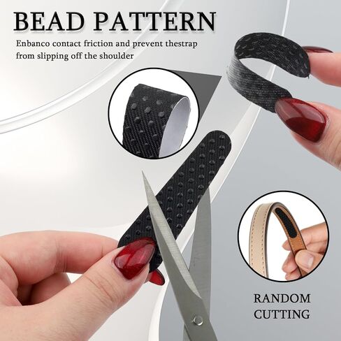 36 Pack Non-Slip Grip Strip Pad, Strip Grip Holder for Handbag, Self Adhesive Strip Grip Holder/Clear Silicone Non-Slip Pad Sticker, Backpack Anti-Falling Self-Adhesive Strap Gummy Fit Leather, Nylon in Saudi Arabia