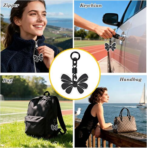 8PCS Tote Bag Decor Kit, Decorative Bow & Pom Pom Accessories, Compatible with YETI Camino 20/35/50 Carryall, Bogg Beach Tote Bags(Black Midnight) in Saudi Arabia