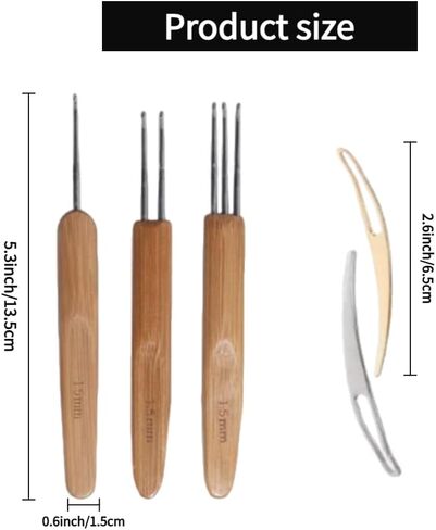 Dreadlock Crochet Hook for Hair, Loc Needle for Dreads, Dreadlocks Crochet Needle, Interlocking Tool for locs, Braid Craft(0.75mm) in Saudi Arabia