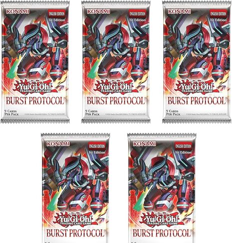 حزمة معززة من Yugioh Burst Protocol، 5 عبوات بأكمام ألتيما، لعبة بطاقات التداول in Kuwait