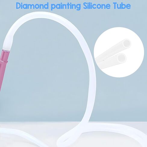 خراطيم سيليكون طويلة ممتدة من aeloer (3 قطع × 1 متر) لقلم الرسم الفني الماسي، مناسبة لمعظم أنواع أقلام الفراغ، ملحقات فنية ماسية بديلة للأنابيب in Kuwait