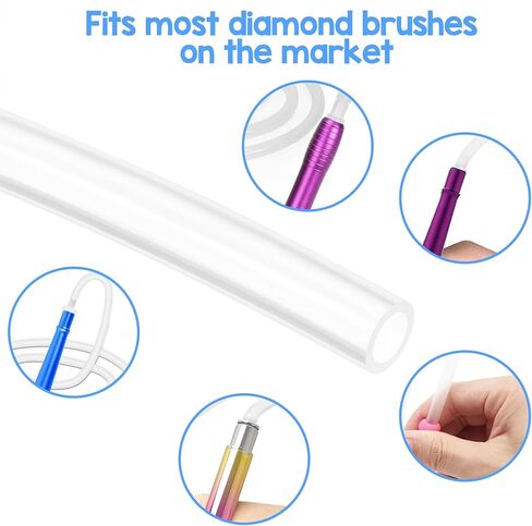 خراطيم سيليكون طويلة ممتدة من aeloer (3 قطع × 1 متر) لقلم الرسم الفني الماسي، مناسبة لمعظم أنواع أقلام الفراغ، ملحقات فنية ماسية بديلة للأنابيب in Kuwait