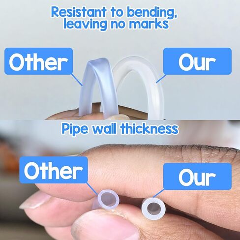 خراطيم سيليكون طويلة ممتدة من aeloer (3 قطع × 1 متر) لقلم الرسم الفني الماسي، مناسبة لمعظم أنواع أقلام الفراغ، ملحقات فنية ماسية بديلة للأنابيب in Kuwait