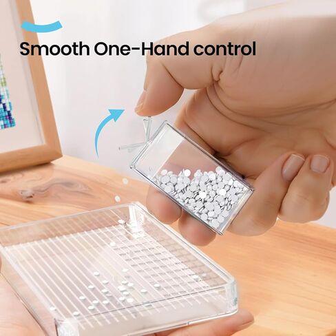 64 PCS Adults Jars Storage Containers for Diamond Art Kits, with a Box, Portable Storage Organizer with Sticker Labels for Diamond Painting Accessories and Tools in Saudi Arabia