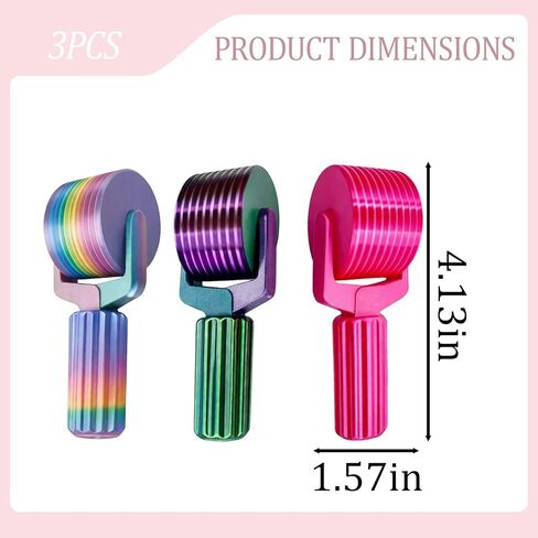 3 قطع أسطوانة فنية ماسية، أداة أسطوانة فنية ماسية، أداة أسطوانة طلاء ماسية، أسطوانة طلاء ماسية لاستكمال القماش الكبير، للمشروعات اليدوية اليدوية، أسطوانة يدوية سهلة الإمساك in Kuwait